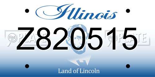 Z820515 Illinois License Plate