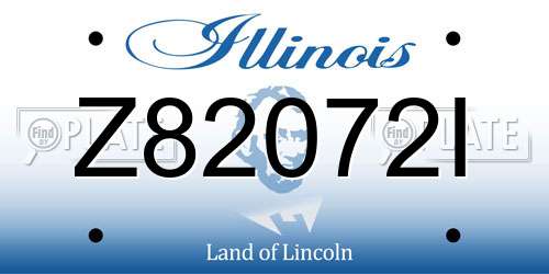 Z82072I Illinois License Plate