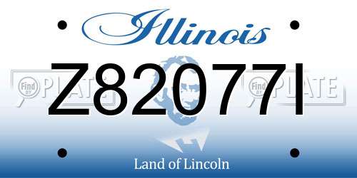 Z82077I Illinois License Plate