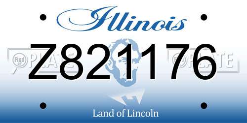 Z821176 Illinois License Plate