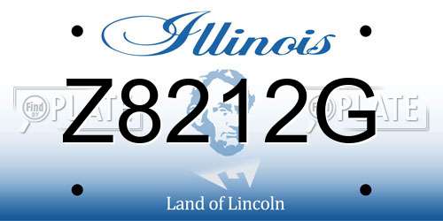 Z8212G Illinois License Plate