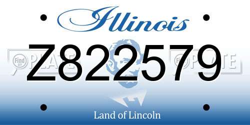 Z822579 Illinois License Plate
