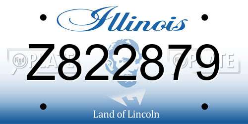Z822879 Illinois License Plate