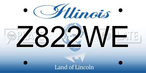 Z822WE Illinois License Plate