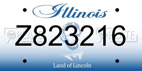 Z823216 Illinois License Plate