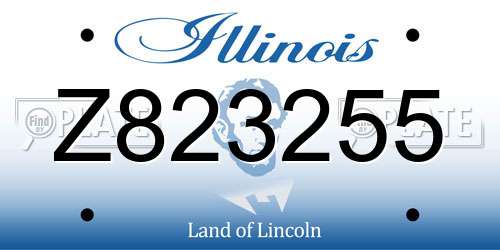 Z823255 Illinois License Plate