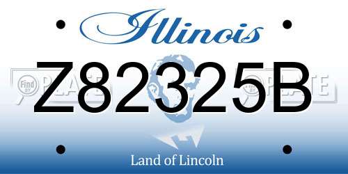 Z82325B Illinois License Plate