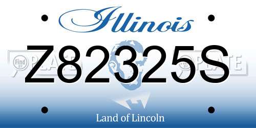 Z82325S Illinois License Plate