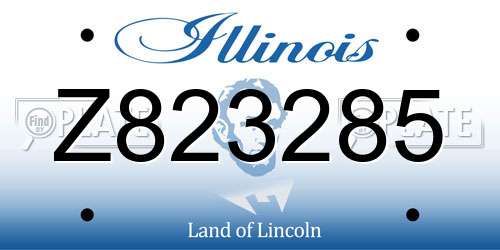 Z823285 Illinois License Plate