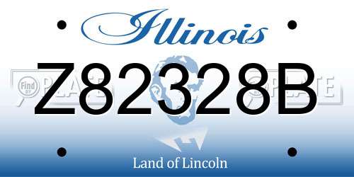 Z82328B Illinois License Plate