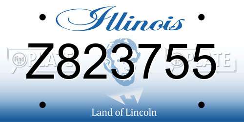 Z823755 Illinois License Plate