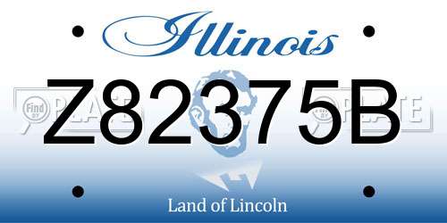 Z82375B Illinois License Plate