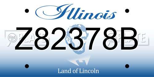 Z82378B Illinois License Plate