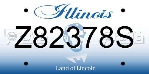 Z82378S Illinois License Plate