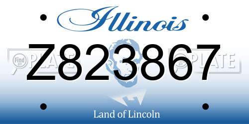 Z823867 Illinois License Plate
