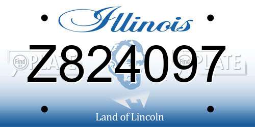 Z824097 Illinois License Plate