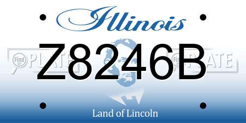 Z8246B Illinois License Plate