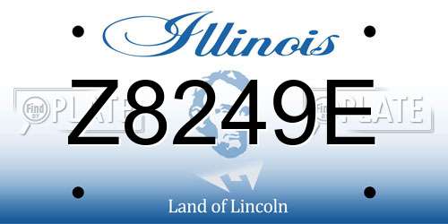 Z8249E Illinois License Plate