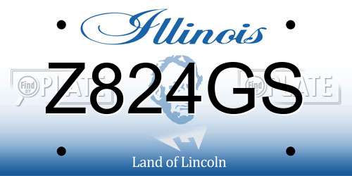 Z824GS Illinois License Plate