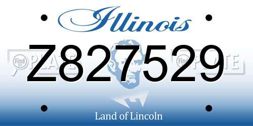 Z827529 Illinois License Plate