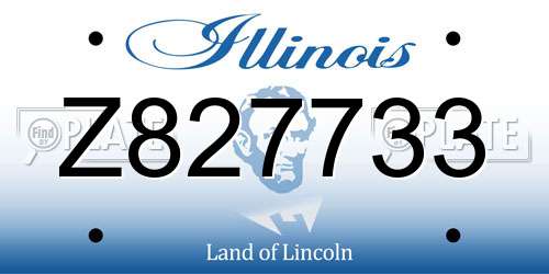 Z827733 Illinois License Plate