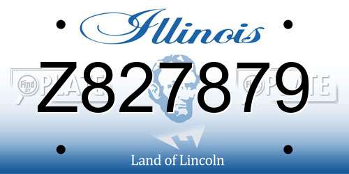 Z827879 Illinois License Plate