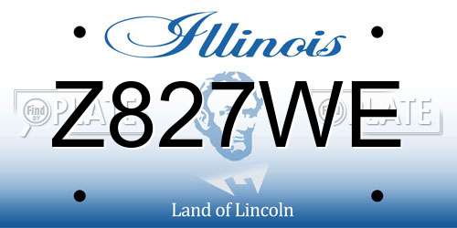Z827WE Illinois License Plate