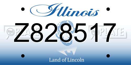 Z828517 Illinois License Plate