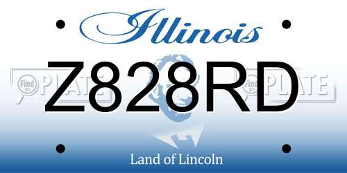 Z828RD Illinois License Plate