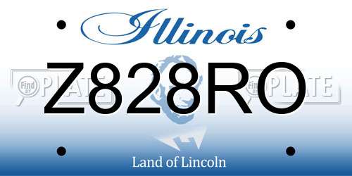 Z828RO Illinois License Plate