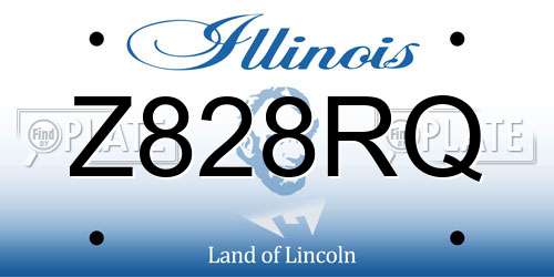 Z828RQ Illinois License Plate