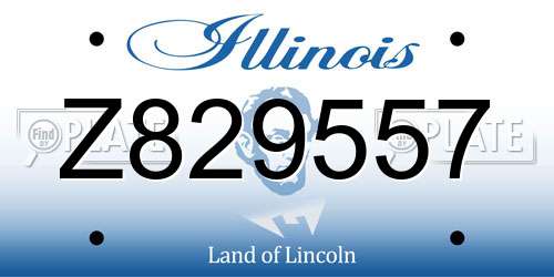Z829557 Illinois License Plate
