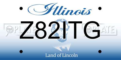Z82ITG Illinois License Plate