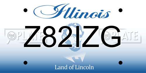 Z82IZG Illinois License Plate