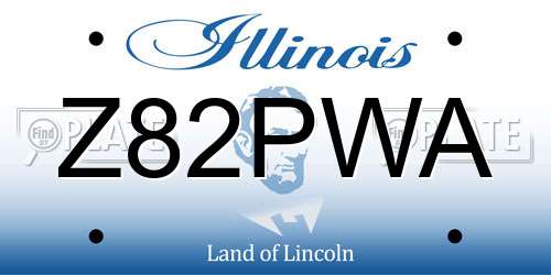 Z82PWA Illinois License Plate
