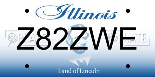 Z82ZWE Illinois License Plate