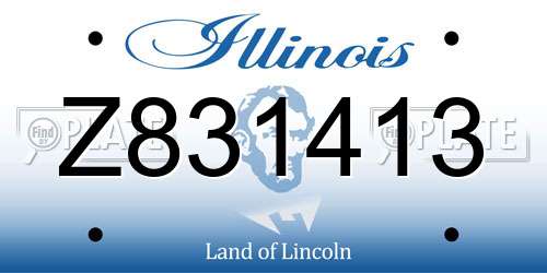 Z831413 Illinois License Plate