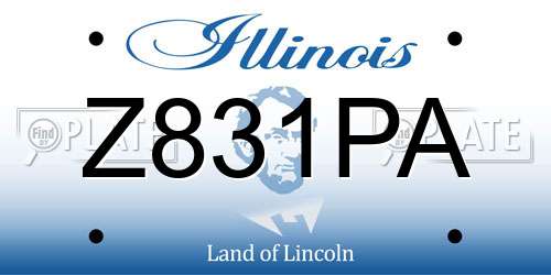 Z831PA Illinois License Plate