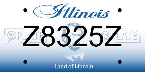 Z8325Z Illinois License Plate
