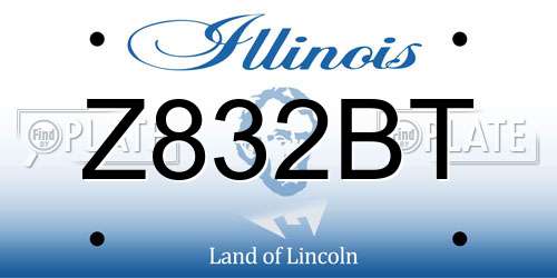 Z832BT Illinois License Plate