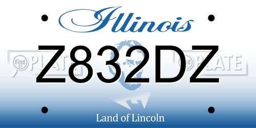 Z832DZ Illinois License Plate