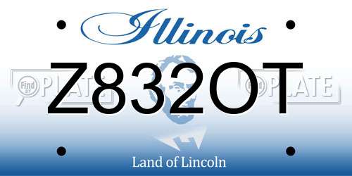 Z832OT Illinois License Plate