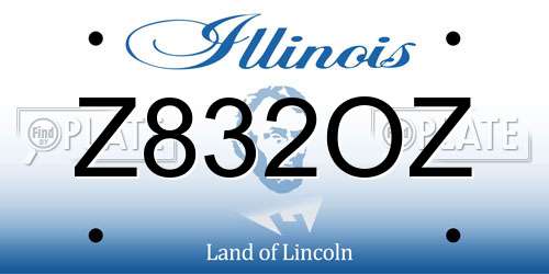 Z832OZ Illinois License Plate