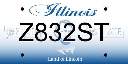 Z832ST Illinois License Plate