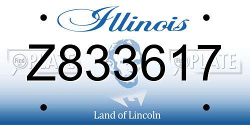 Z833617 Illinois License Plate