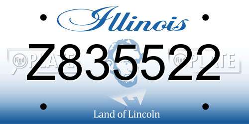 Z835522 Illinois License Plate