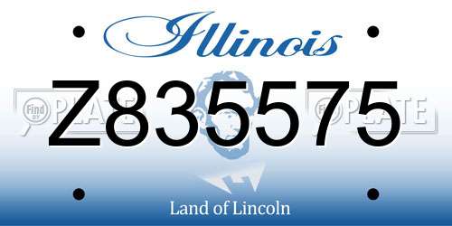 Z835575 Illinois License Plate