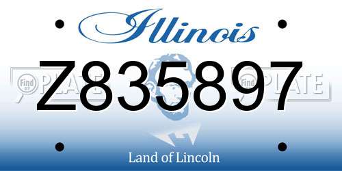 Z835897 Illinois License Plate
