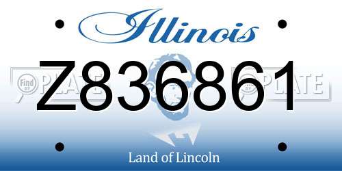 Z836861 Illinois License Plate