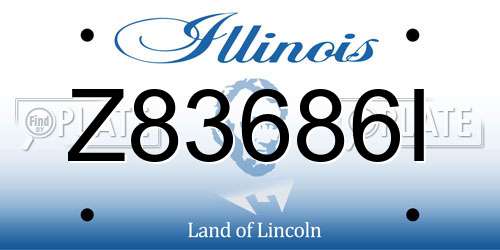 Z83686I Illinois License Plate